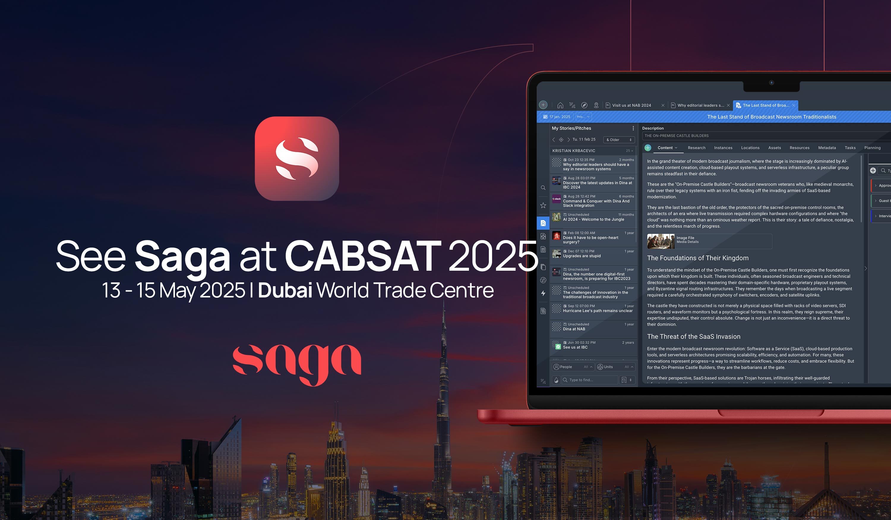 Saga at CABSAT 2025