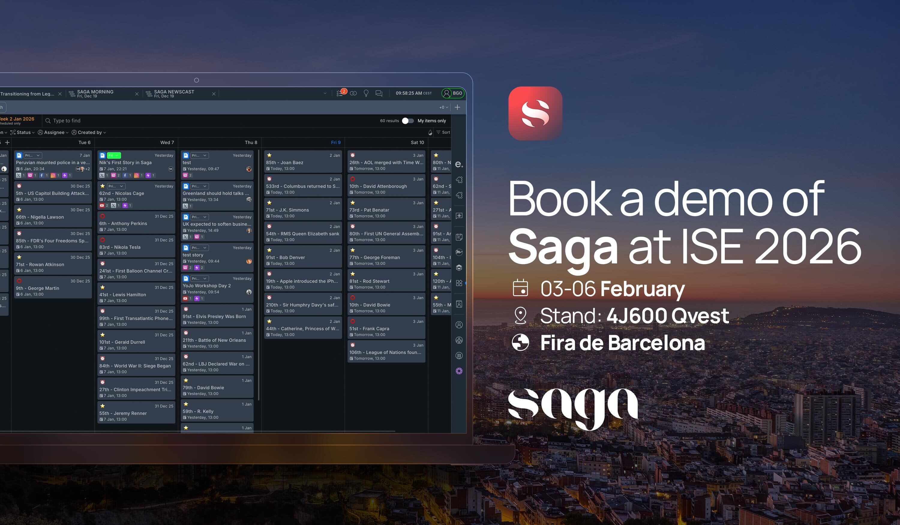 See Saga at ISE 2026